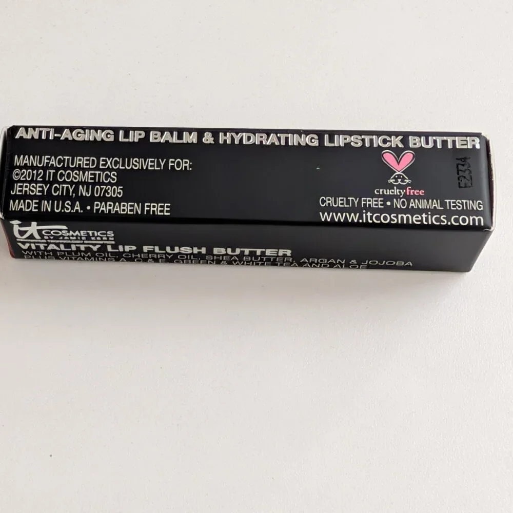 It Cosmetics Vitality Lip Flush Butter IN LOVE Anti-Aging Balm Lipstick New